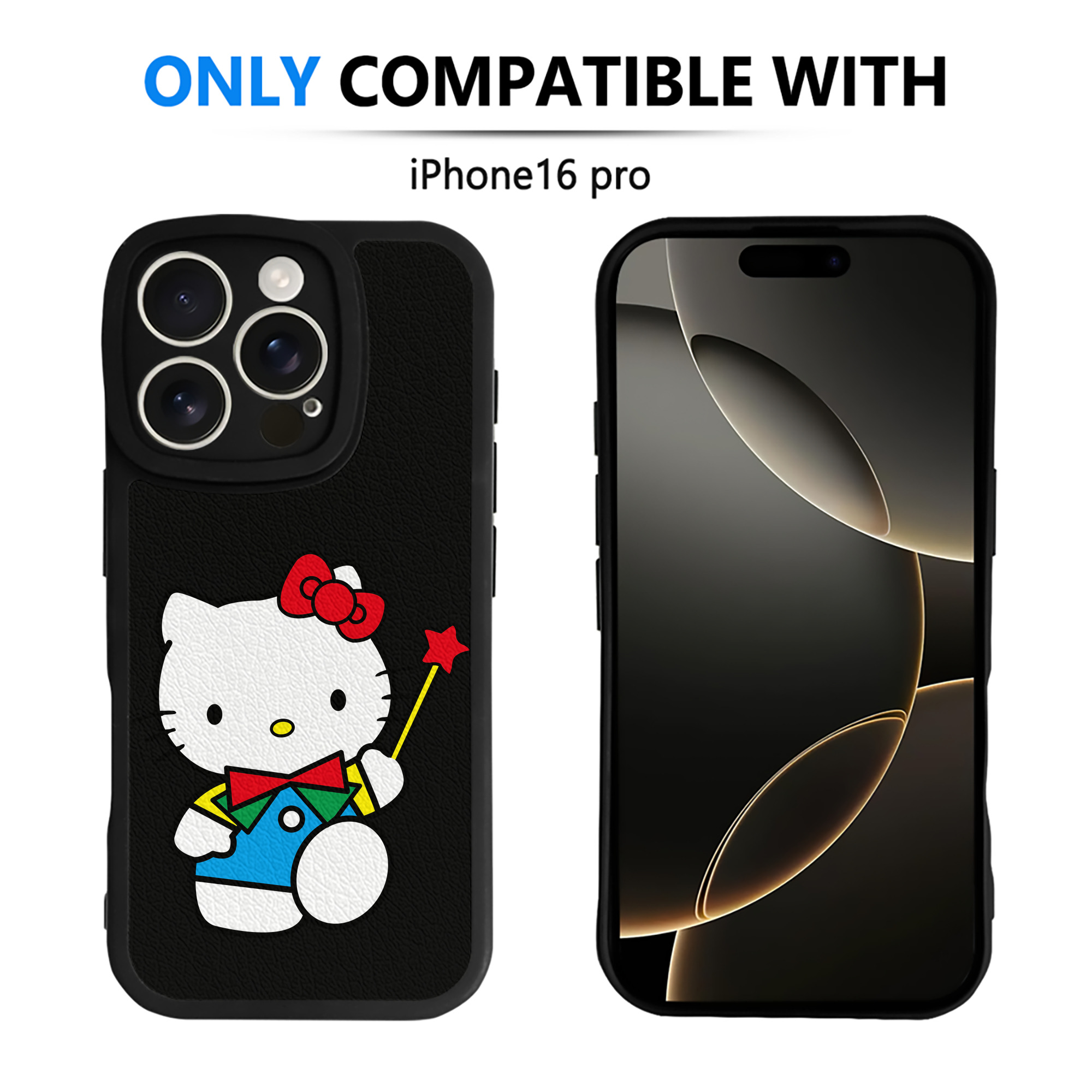 （画像用） Hello Kitty ハローキティ 【iPhone 16シリーズ対応】シリコンスマホケース（レザー調） 材質：シリコン